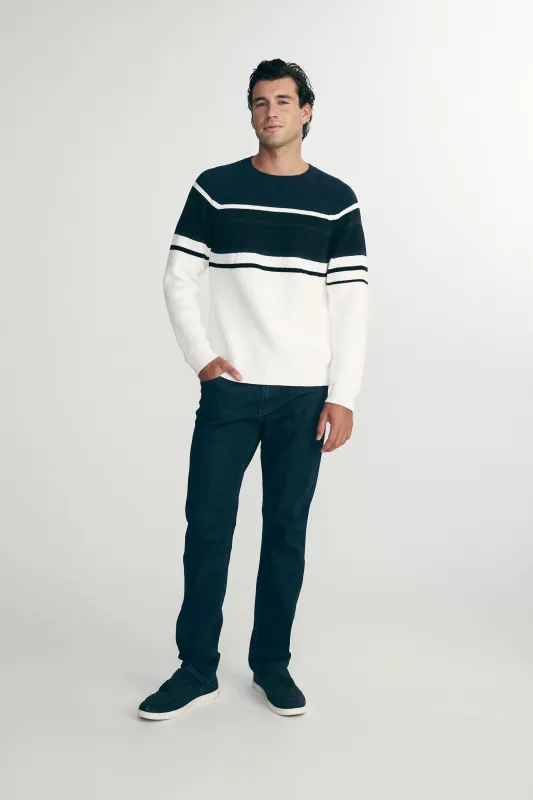 Colour blocking sweater sold by Tristan Style