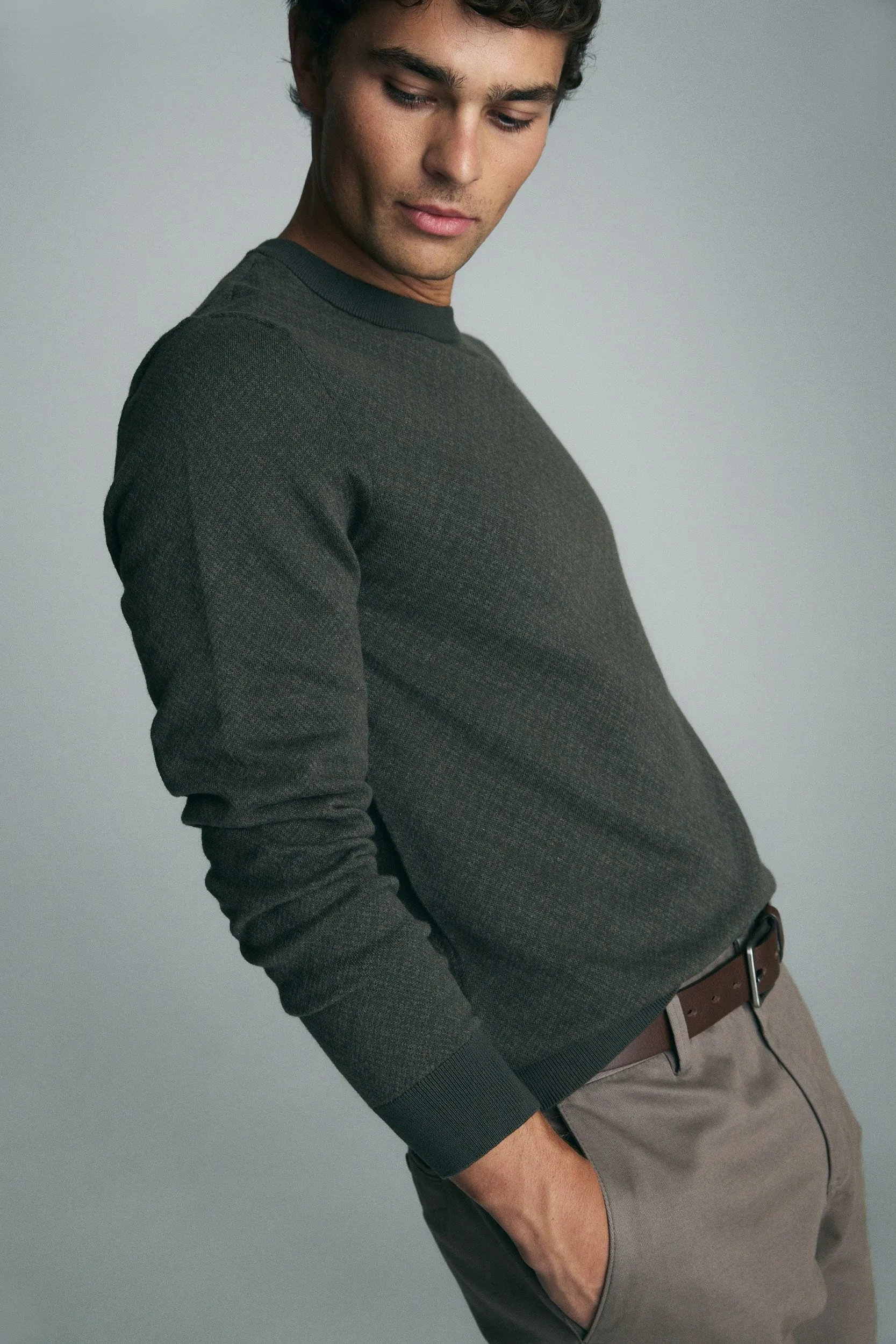 Jacquard crew neck sweater sold by Tristan Style product image thumbnail 4