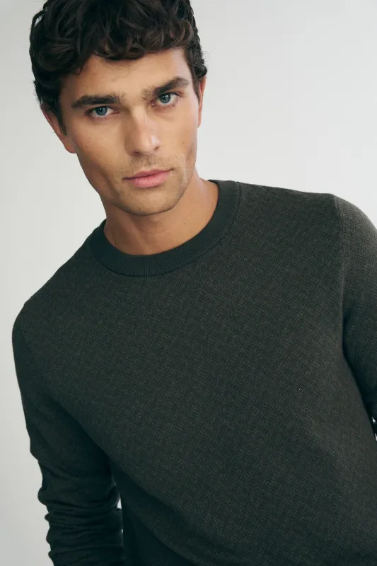 Jacquard crew neck sweater sold by Tristan Style