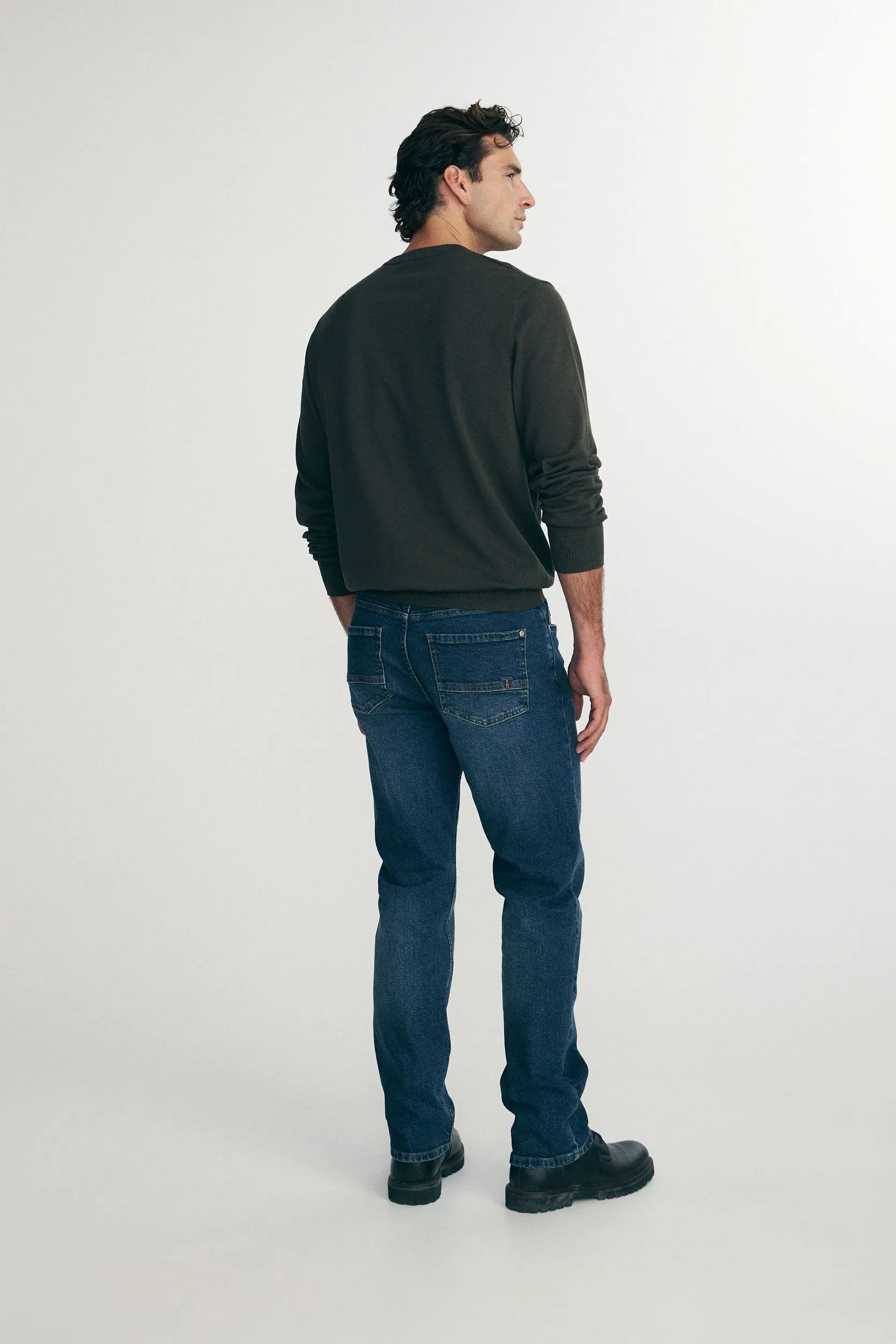 Textured front crew neck sweater sold by Tristan Style product image thumbnail 3