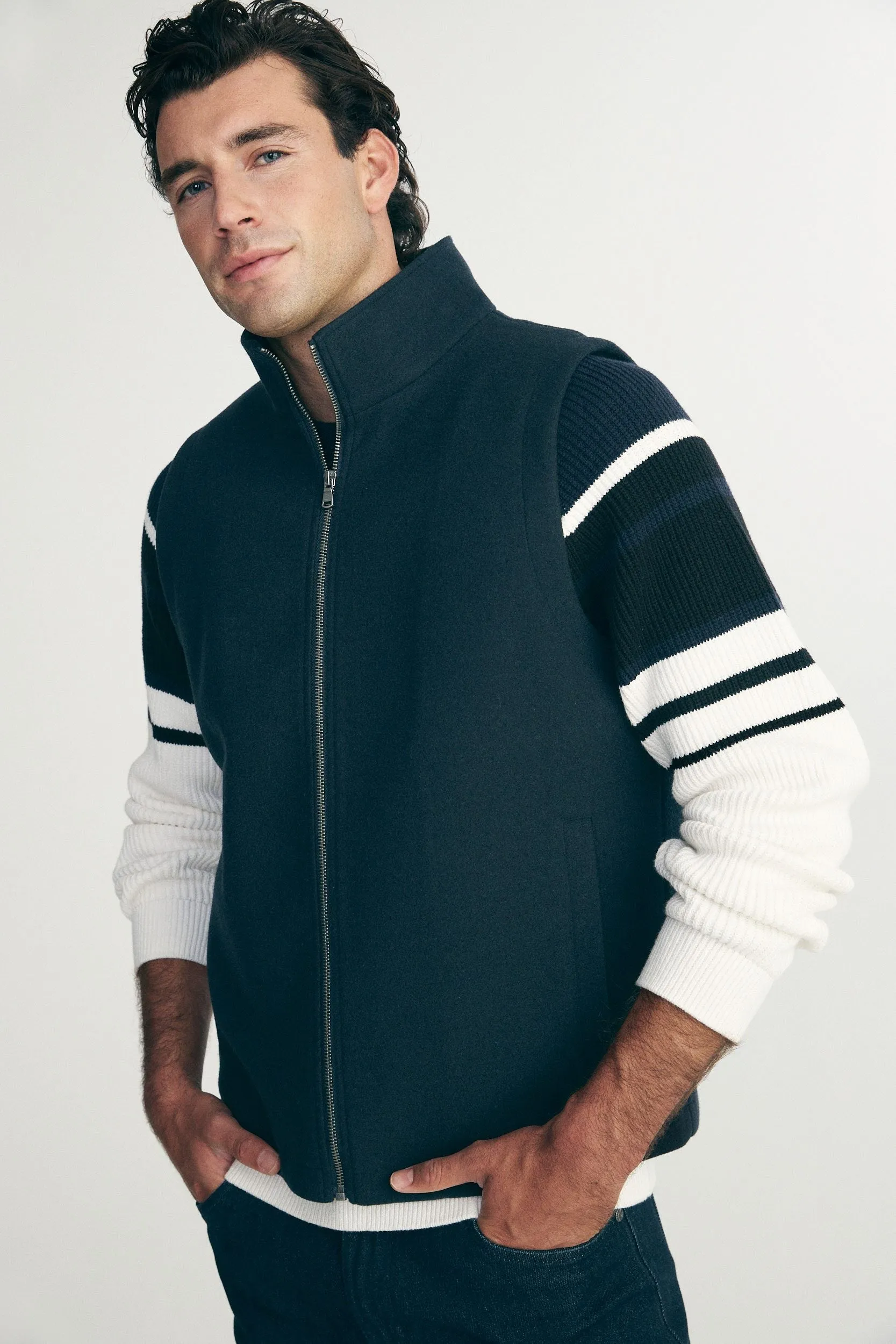 Felted jersey sleeveless vest sold by Tristan Style product image thumbnail 4