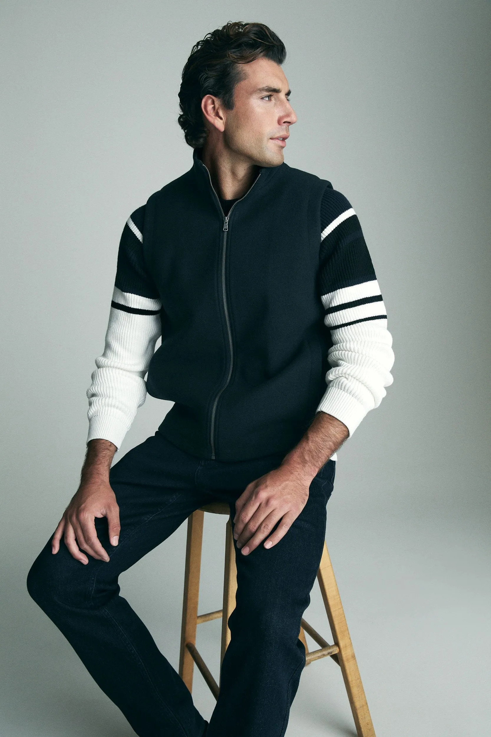 Felted jersey sleeveless vest sold by Tristan Style