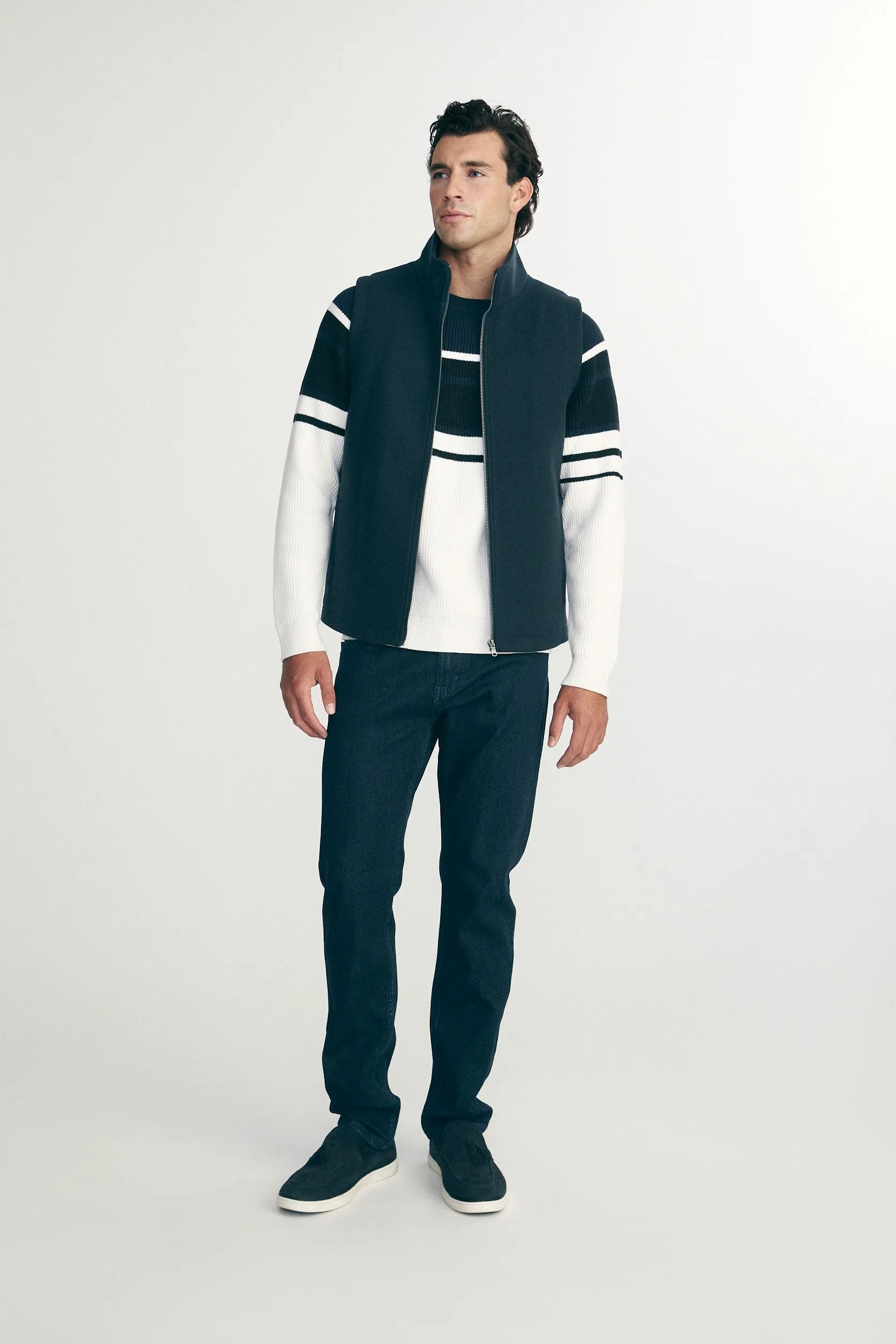 Felted jersey sleeveless vest sold by Tristan Style product image thumbnail 3