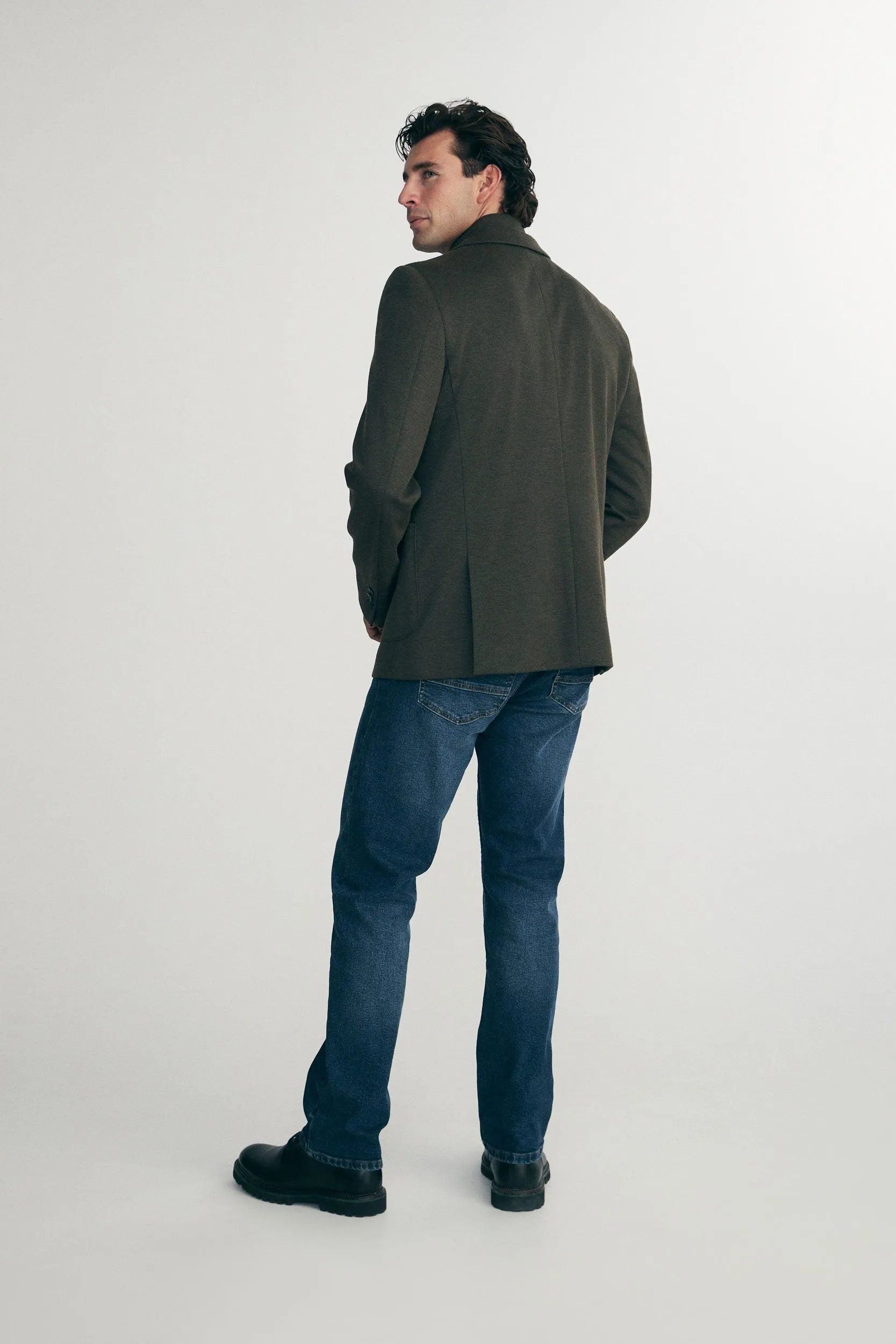 Textured fitted blazer with removable collar sold by Tristan Style product image thumbnail 2