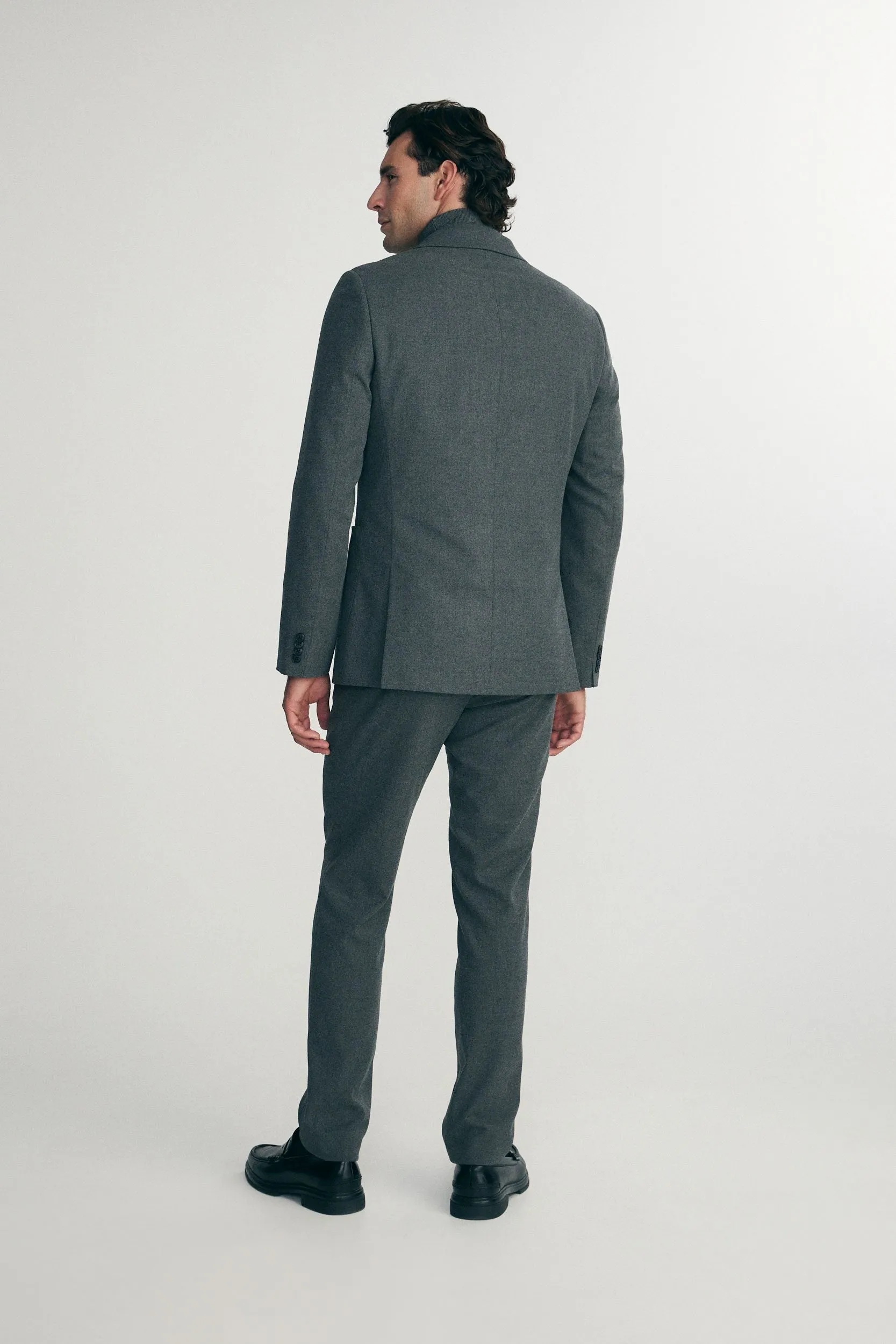 Flannel extra-fitted blazer sold by Tristan Style product image thumbnail 2