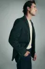 Check fitted knit blazer sold by Tristan Style
