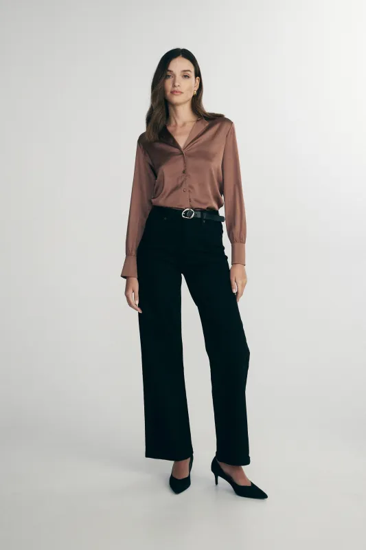 Notched collar blouse sold by Tristan Style