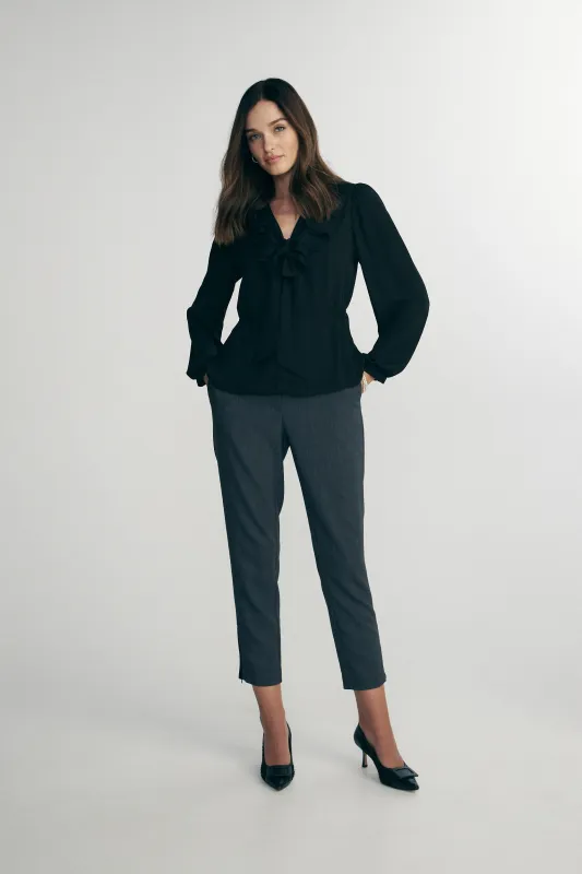 Blouse with front frill & tie sold by Tristan Style