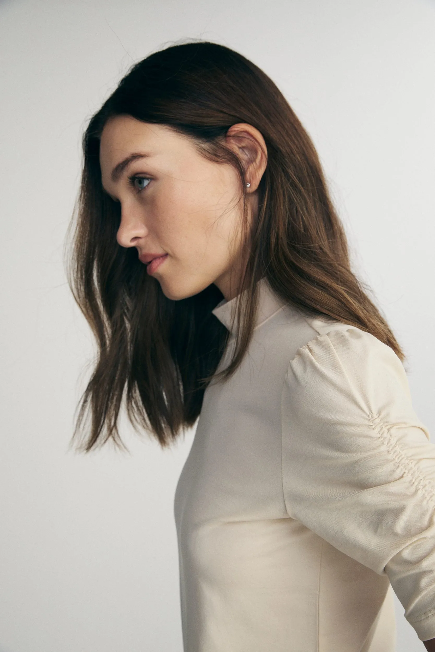 Mock neck jersey top sold by Tristan Style product image thumbnail 3