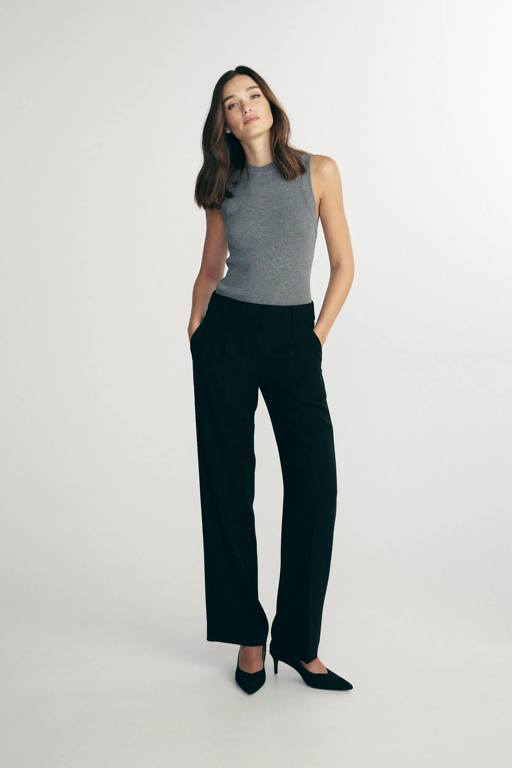 Sleeveless ribbed sweater sold by Tristan Style product image thumbnail 5