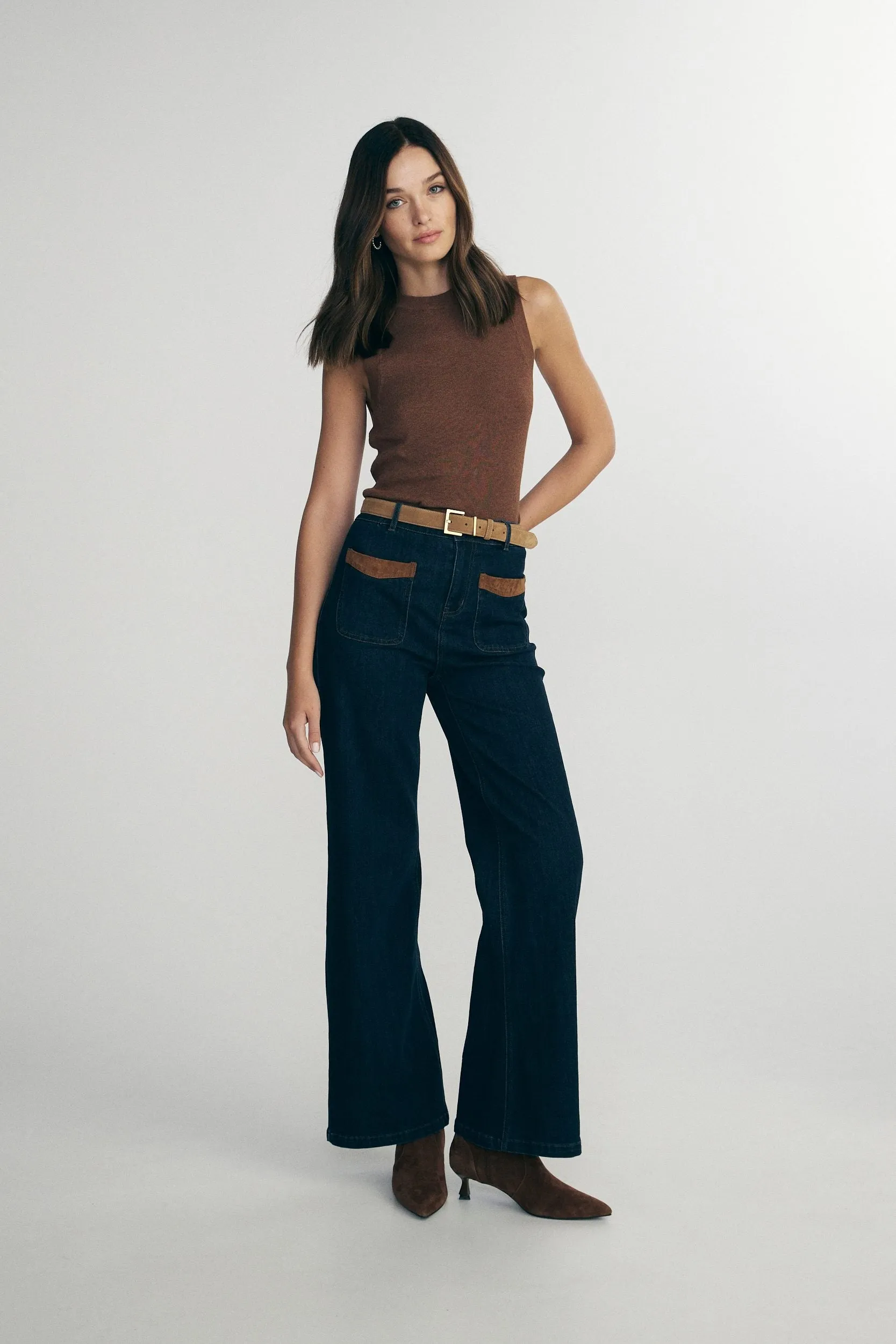 Sleeveless ribbed sweater sold by Tristan Style product image thumbnail 2