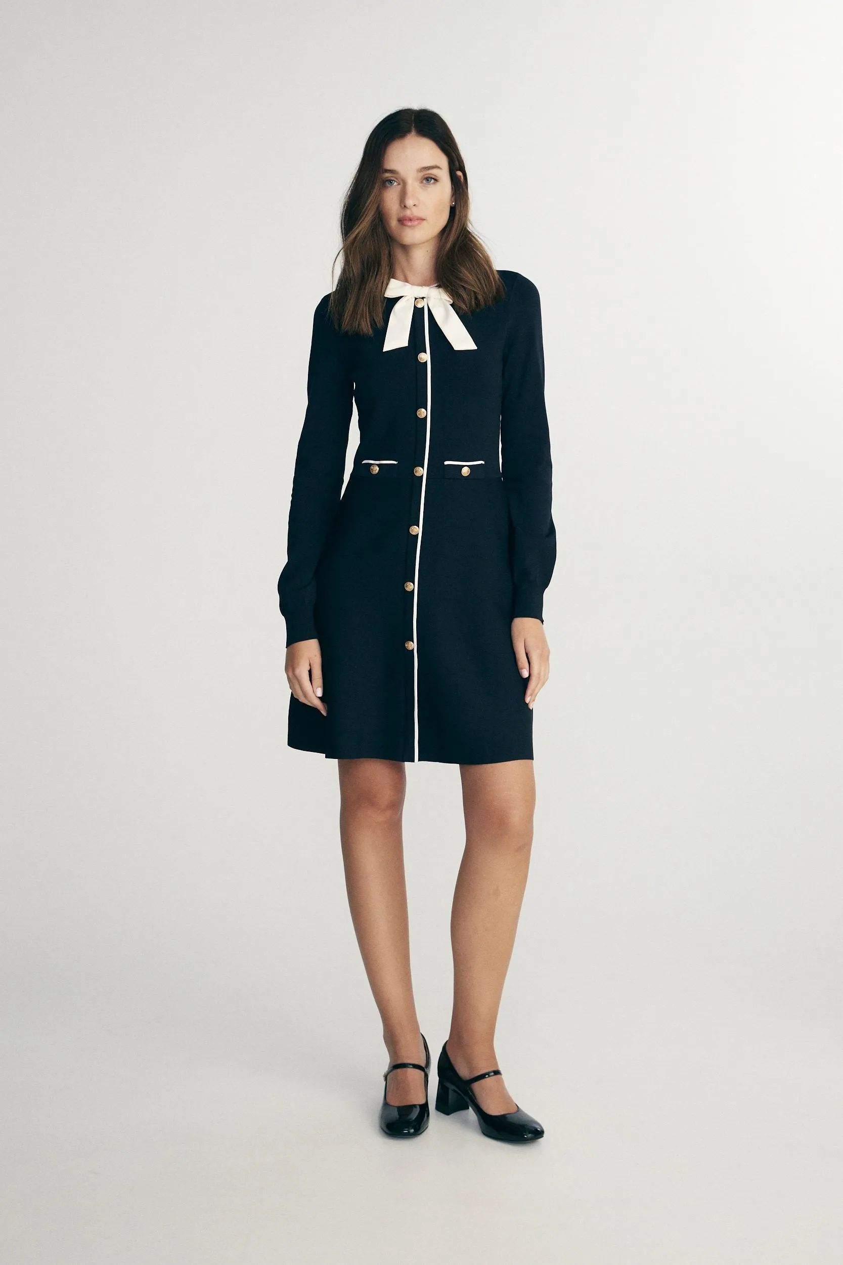 Fit & flare knitted dress sold by Tristan Style