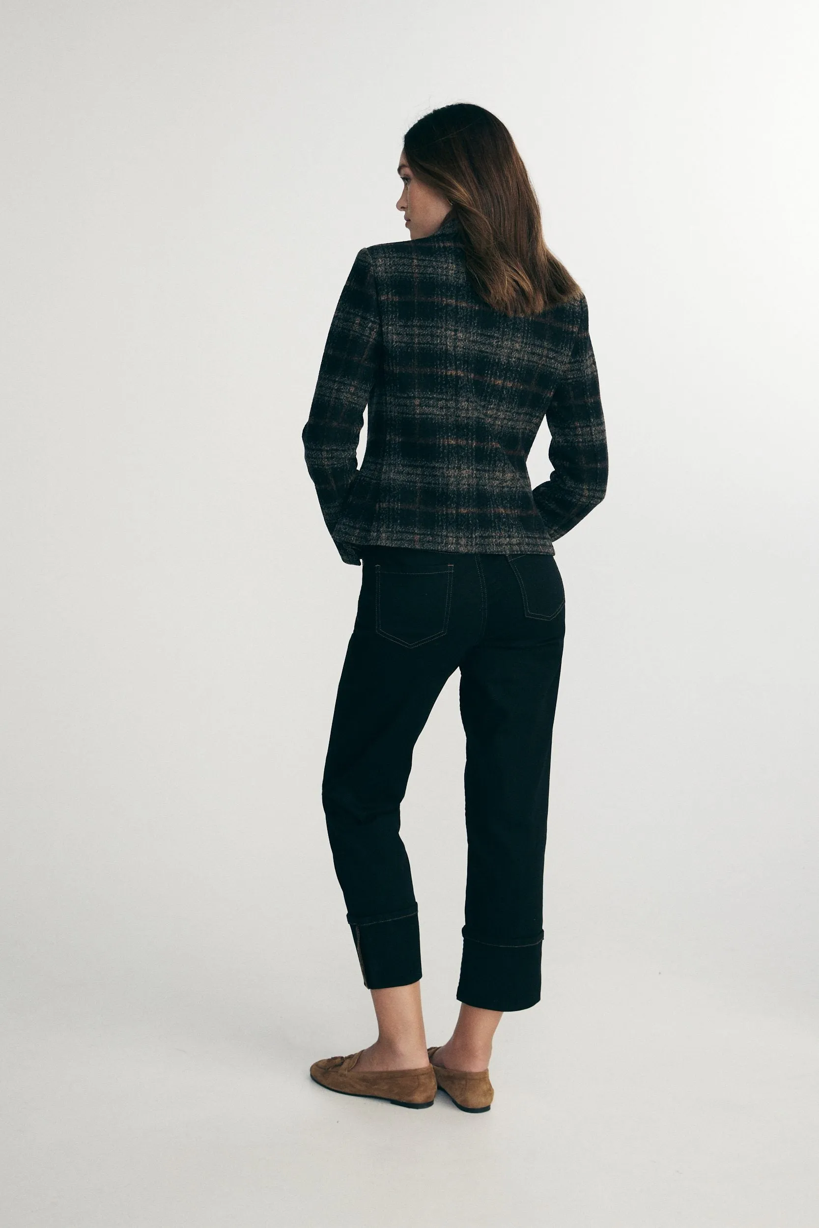 Plaid fitted blazer sold by Tristan Style product image thumbnail 2