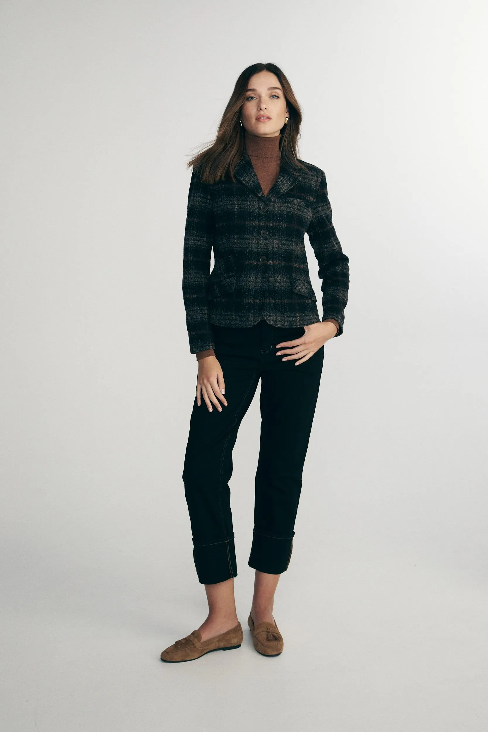 Plaid fitted blazer sold by Tristan Style product image thumbnail 3