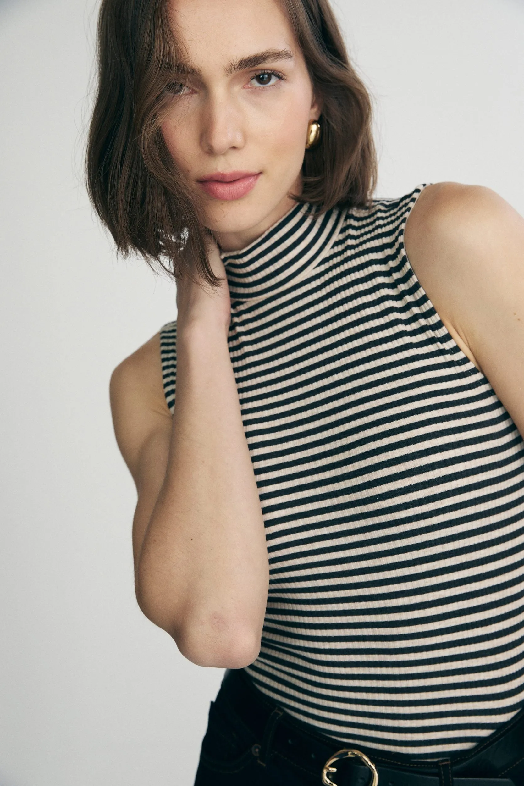 Mock neck top sold by Tristan Style product image thumbnail 2