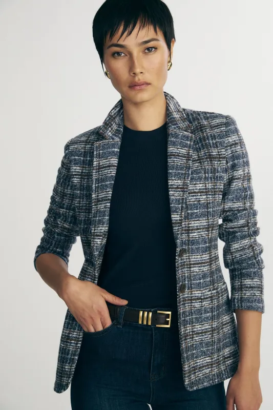 Two buttons fitted stretch blazer sold by Tristan Style