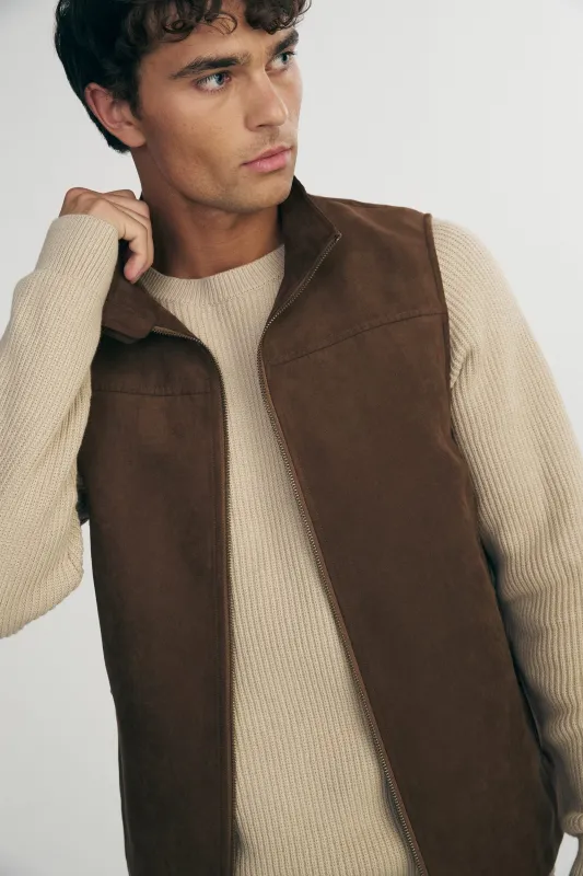 Vegan suede jacket sold by Tristan Style