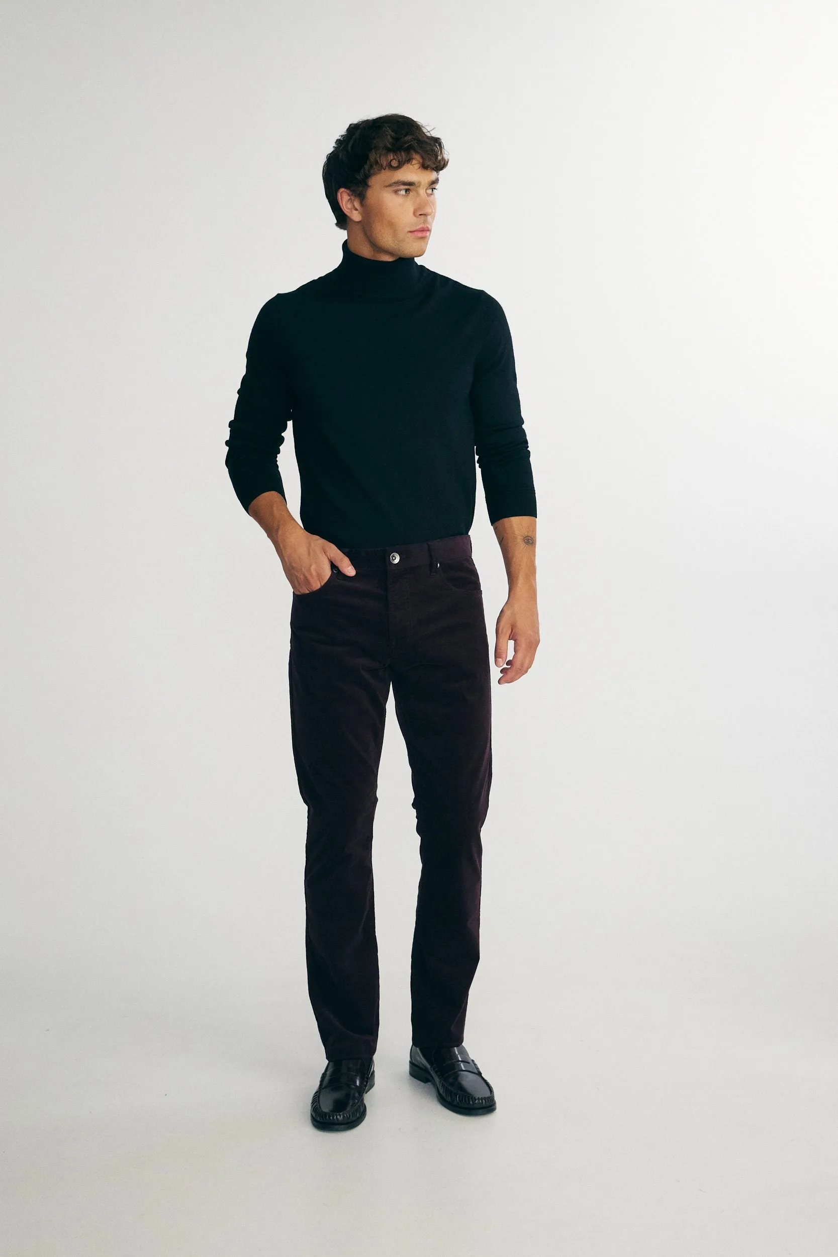 Slim corduroy pants sold by Tristan Style