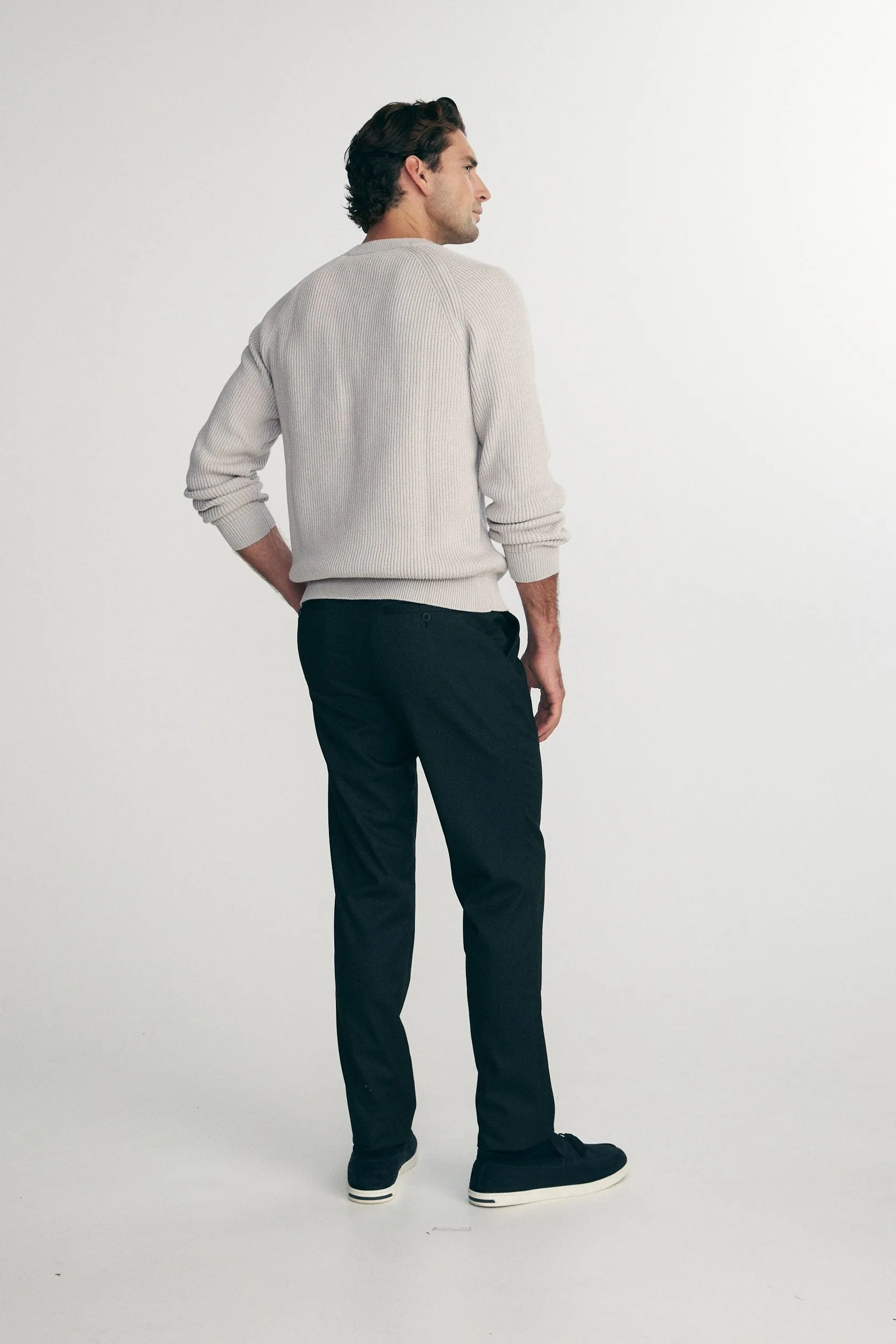 Solid crew neck raglan sweater sold by Tristan Style product image thumbnail 3