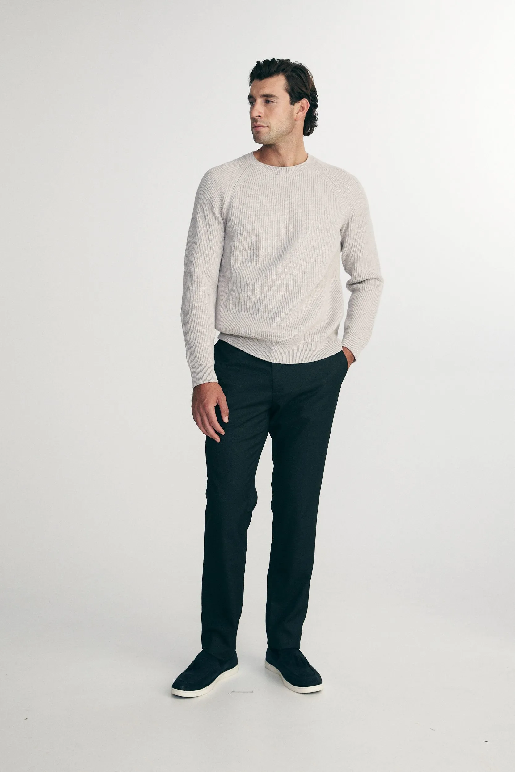 Solid crew neck raglan sweater sold by Tristan Style product image thumbnail 4