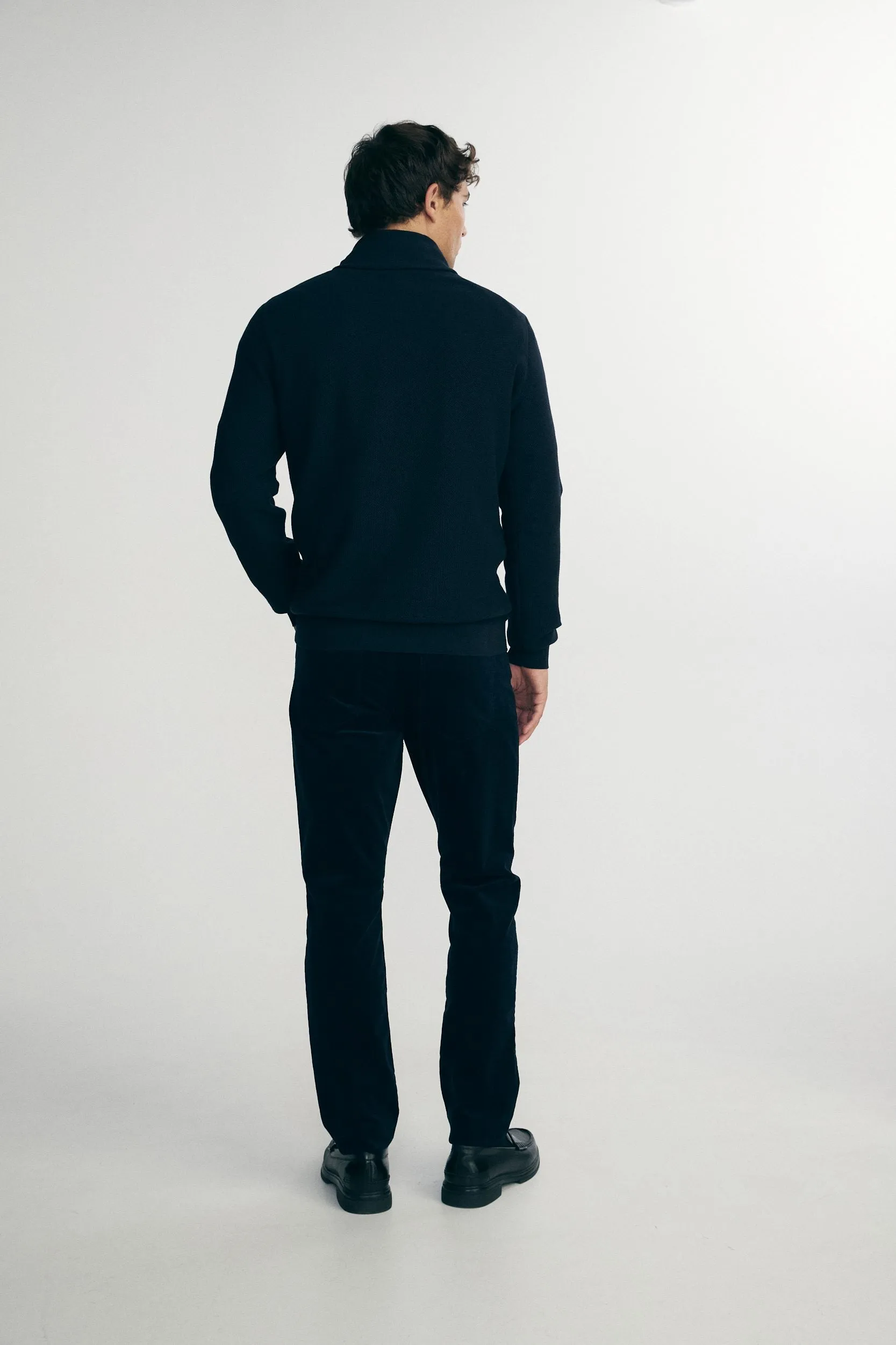 Textured shawl collar sweater sold by Tristan Style product image thumbnail 3