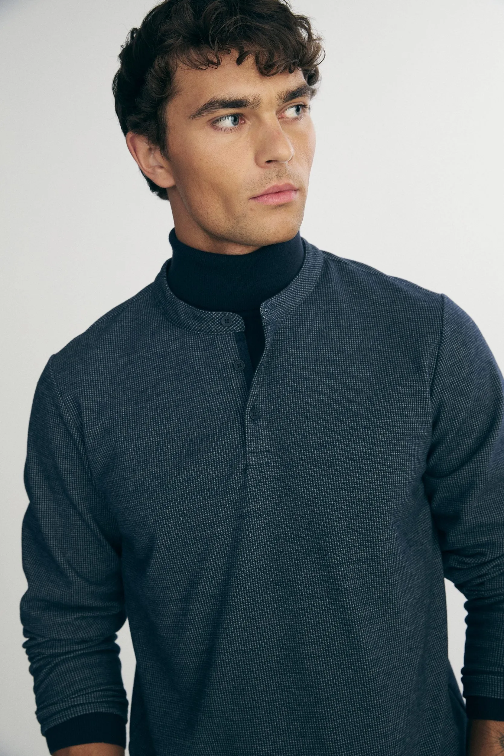 Long sleeve henley t-shirt sold by Tristan Style