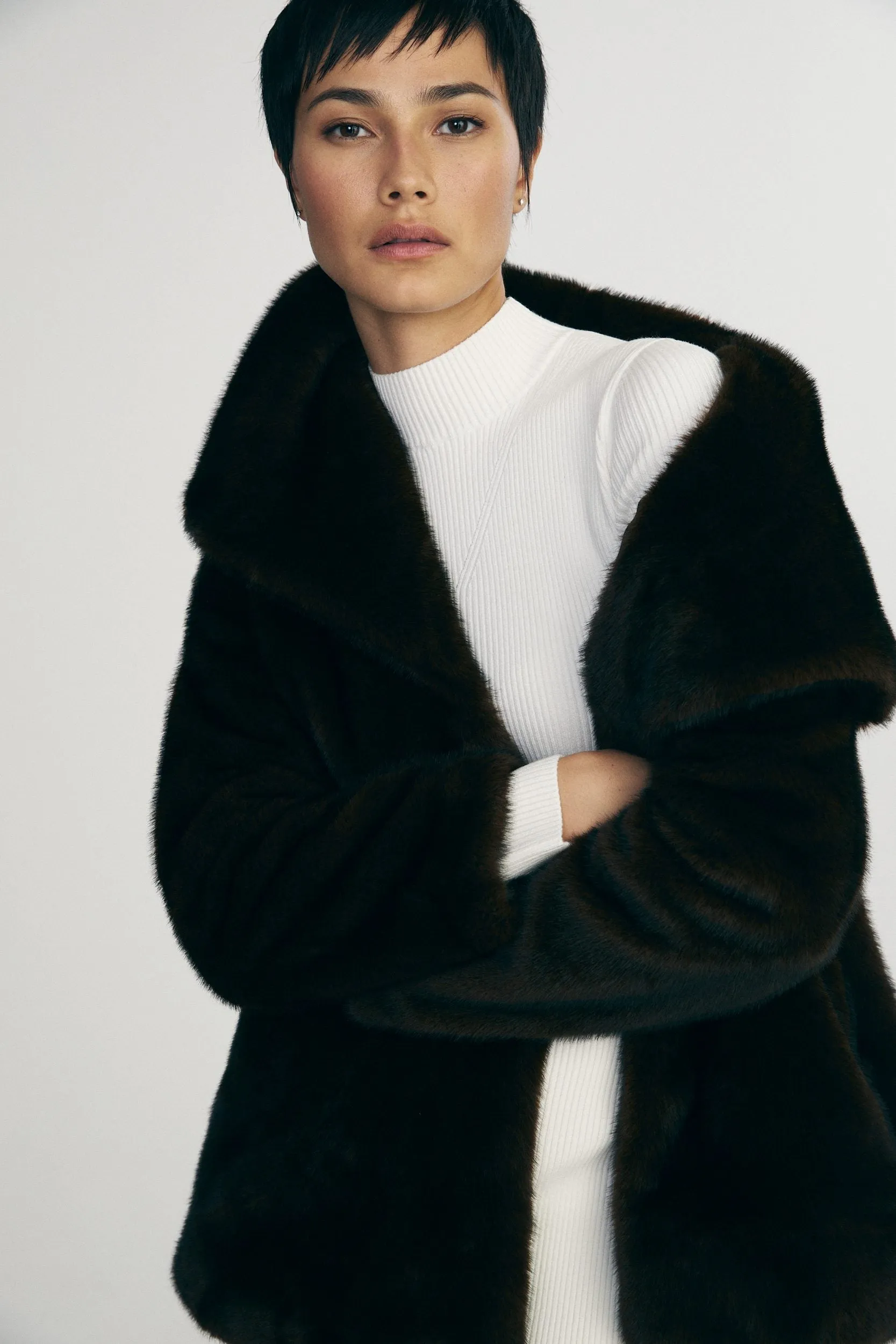 Faux Fur Coat sold by Tristan Style product image thumbnail 3