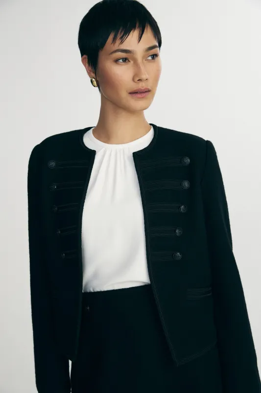 Short stretch blazer sold by Tristan Style