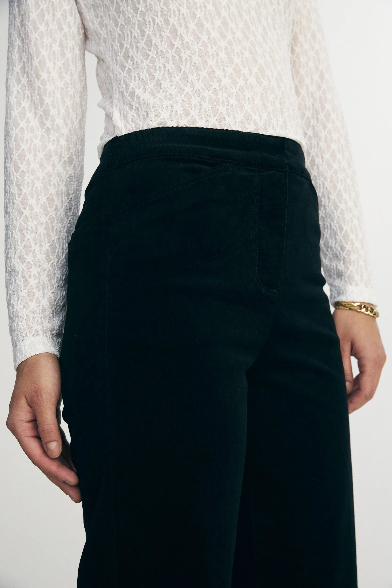 Crop straight corduroy pants sold by Tristan Style product image thumbnail 5