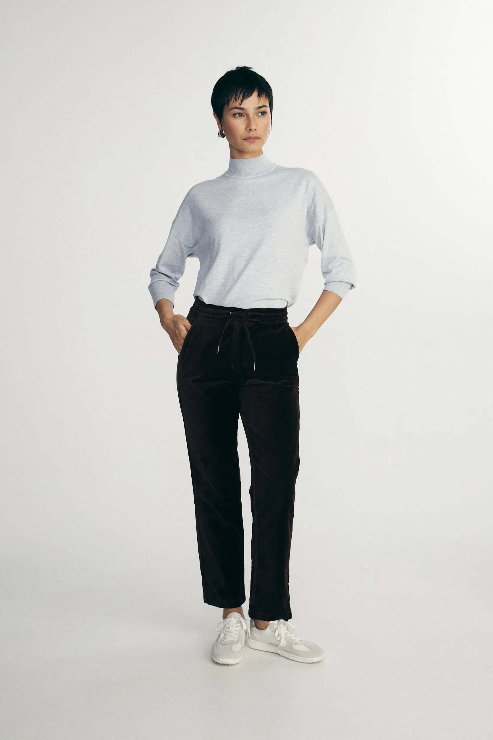 Velvet pants sold by Tristan Style