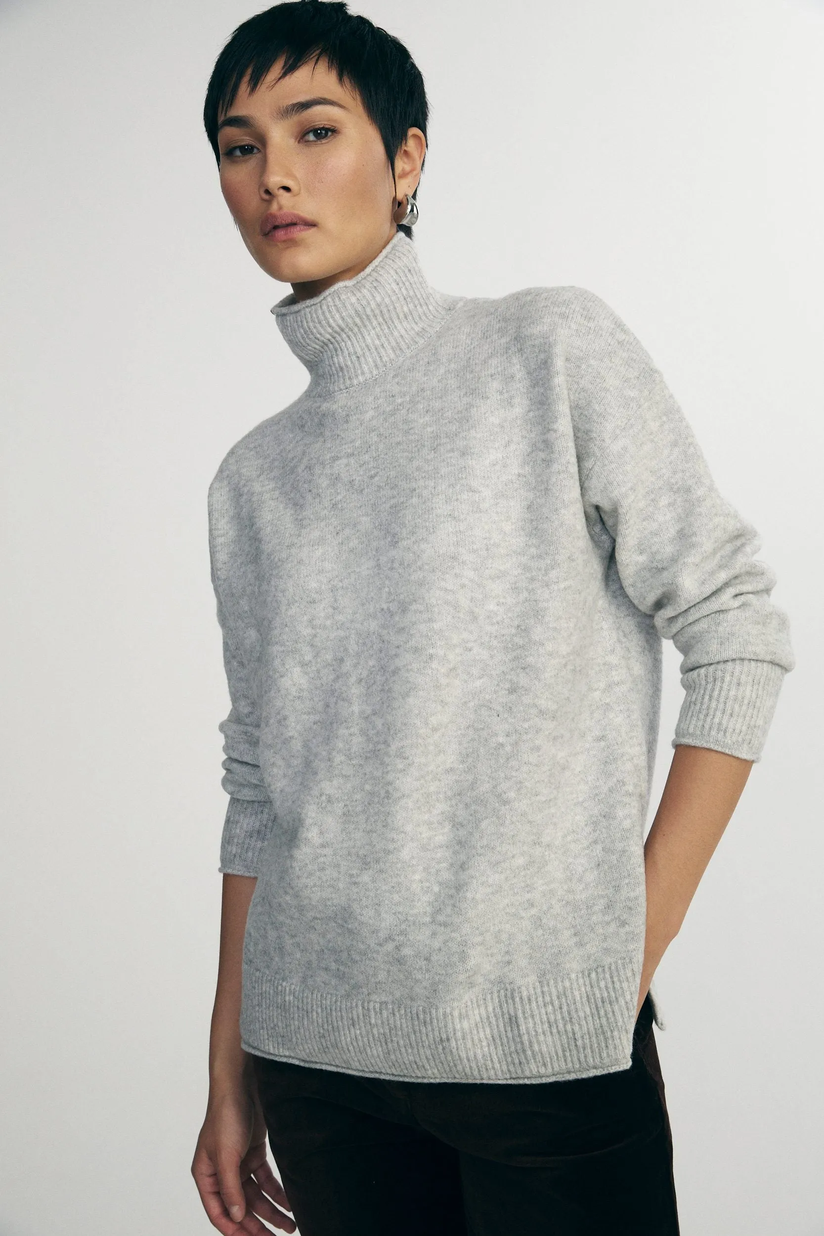 Mock neck sweater sold by Tristan Style