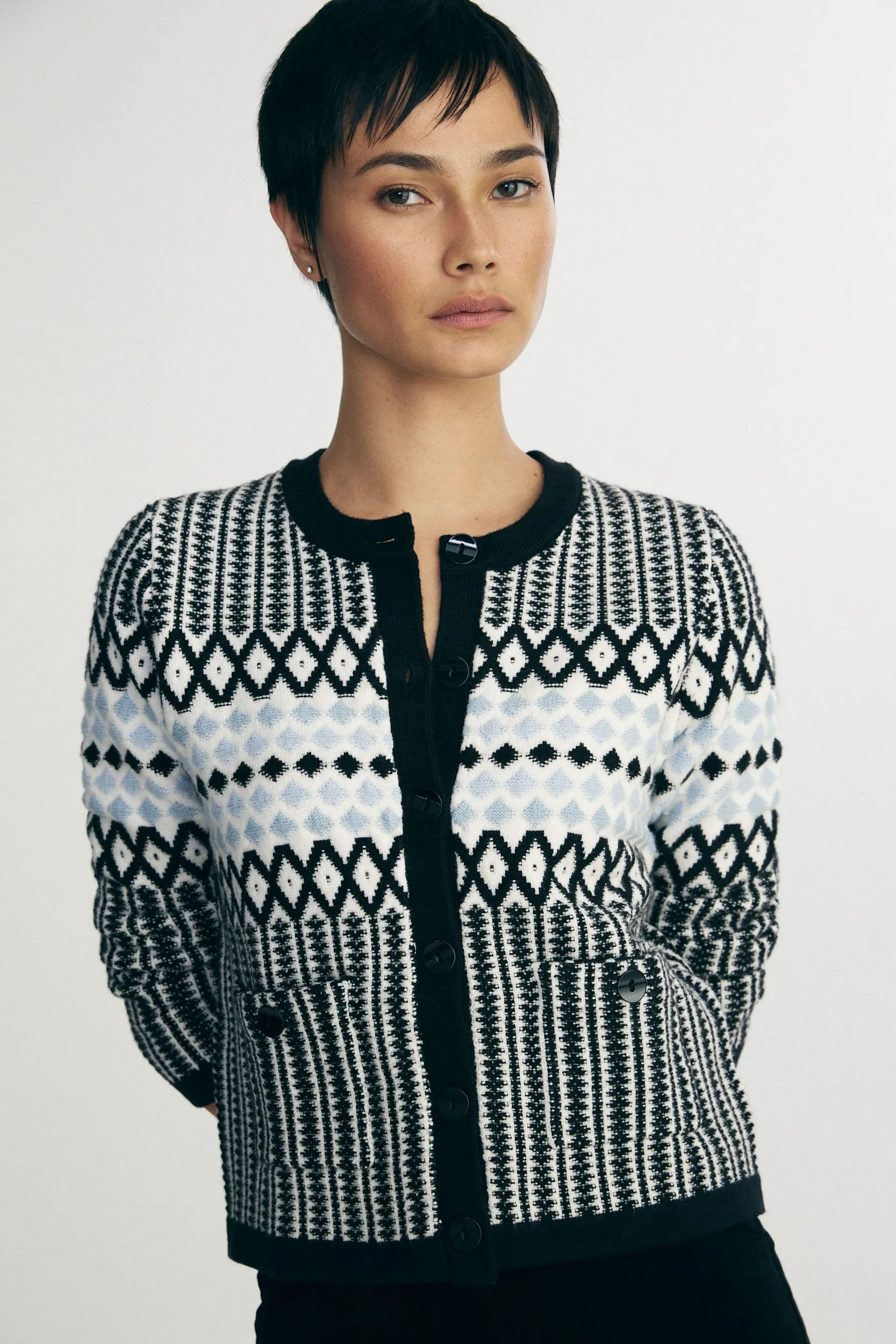 Jacquard cardigan sold by Tristan Style product image thumbnail 4