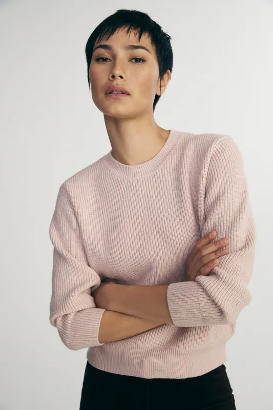 Relaxed crew neck sweater sold by Tristan Style