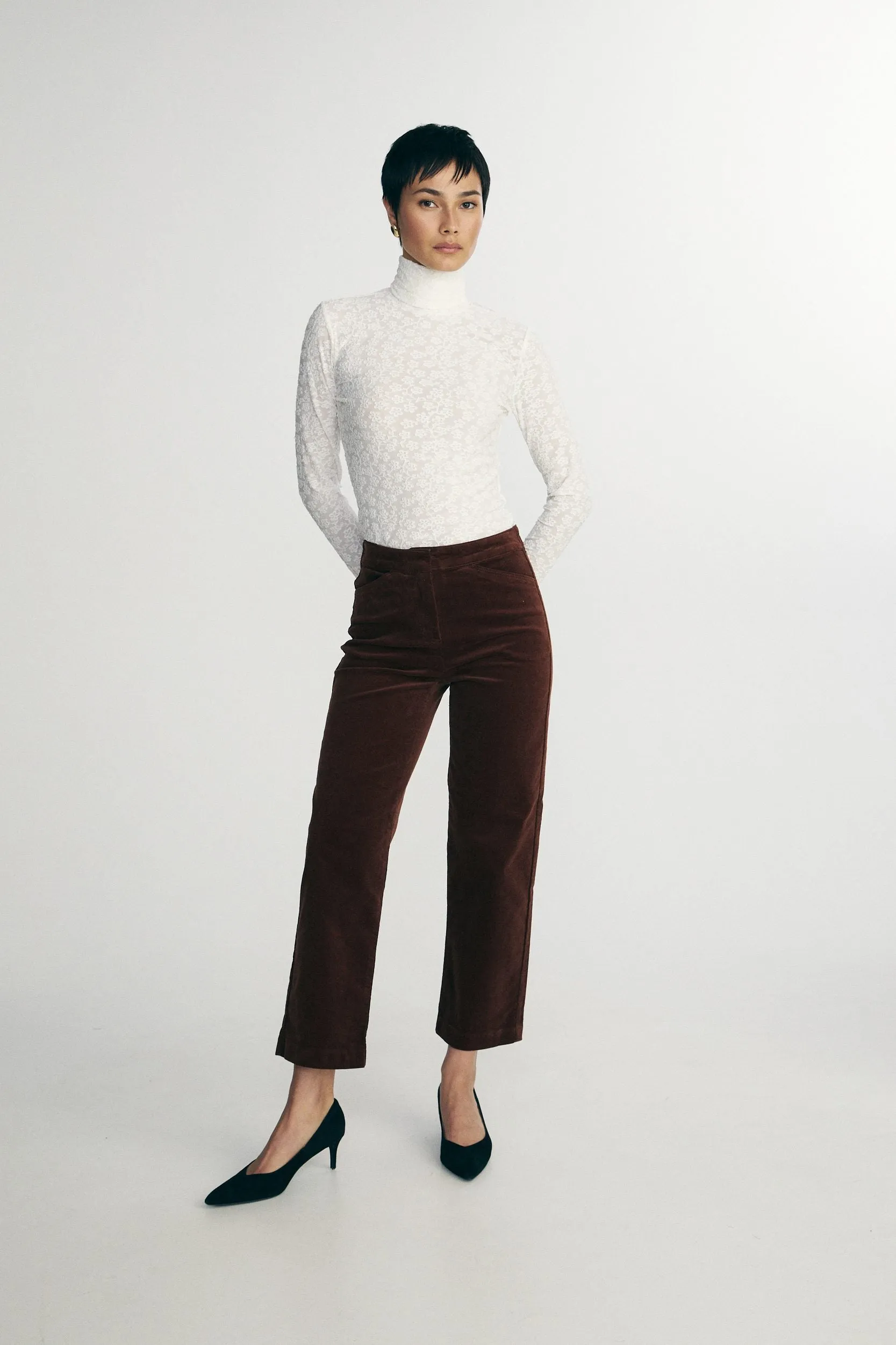 Turtle neck lace top sold by Tristan Style product image thumbnail 3