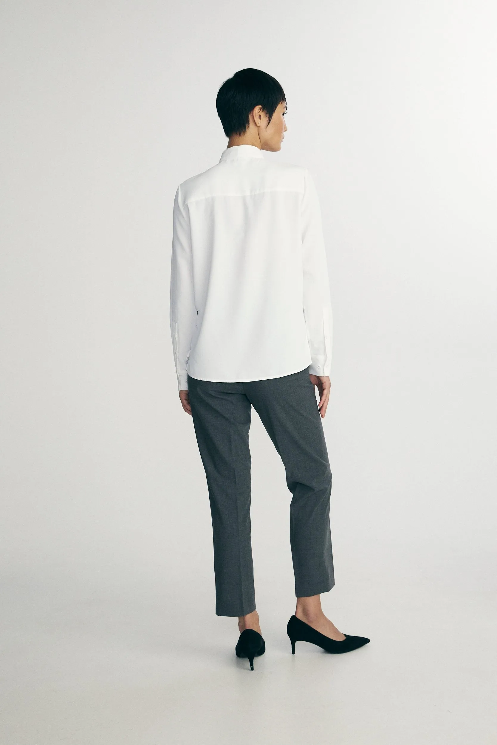 Flowy blouse with removable necktie sold by Tristan Style product image thumbnail 2