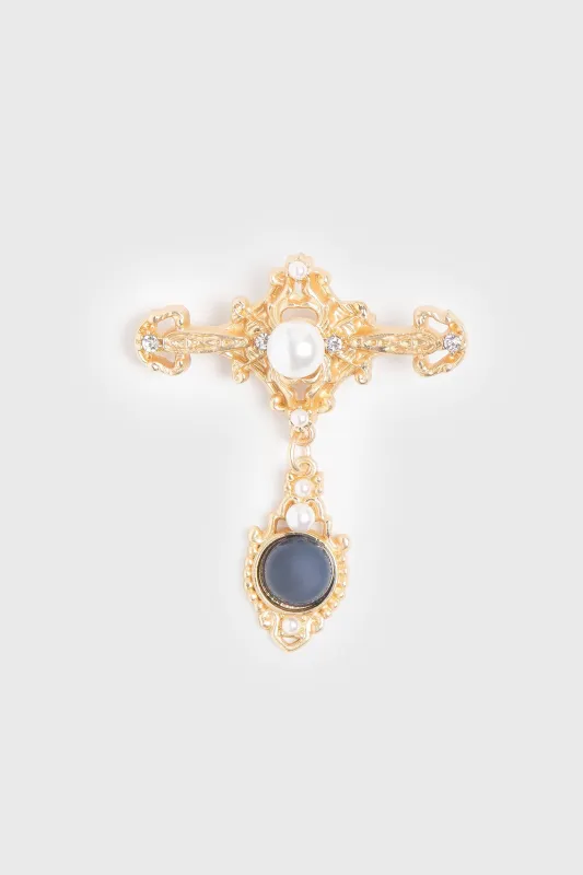 Gold brooch with pearls sold by Tristan Style