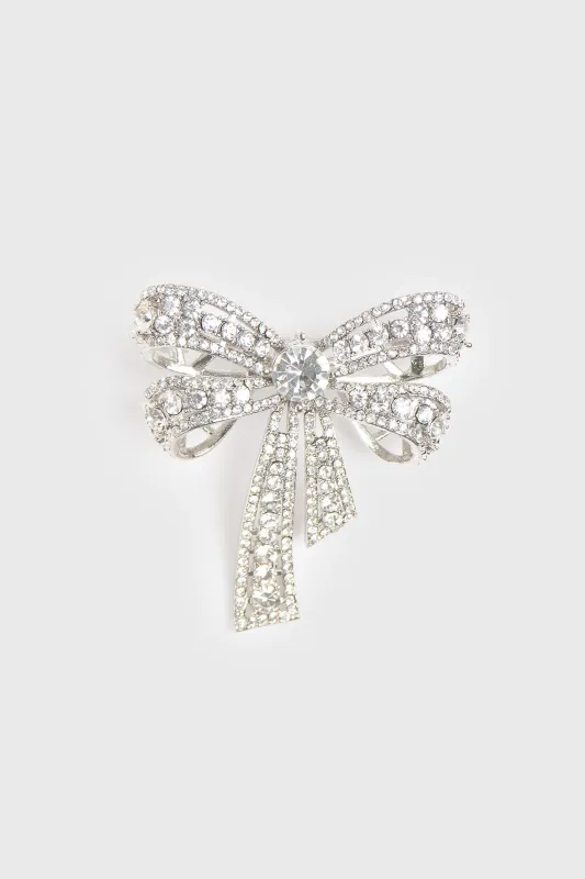 Crystal bow brooch sold by Tristan Style