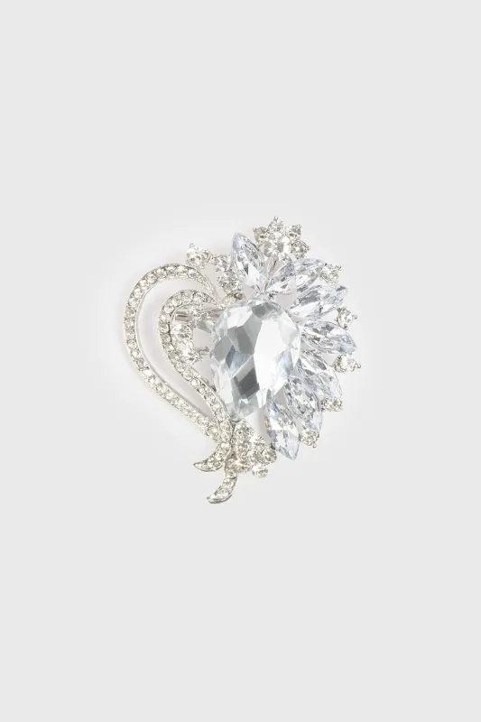 Crystal teardrop brooch sold by Tristan Style