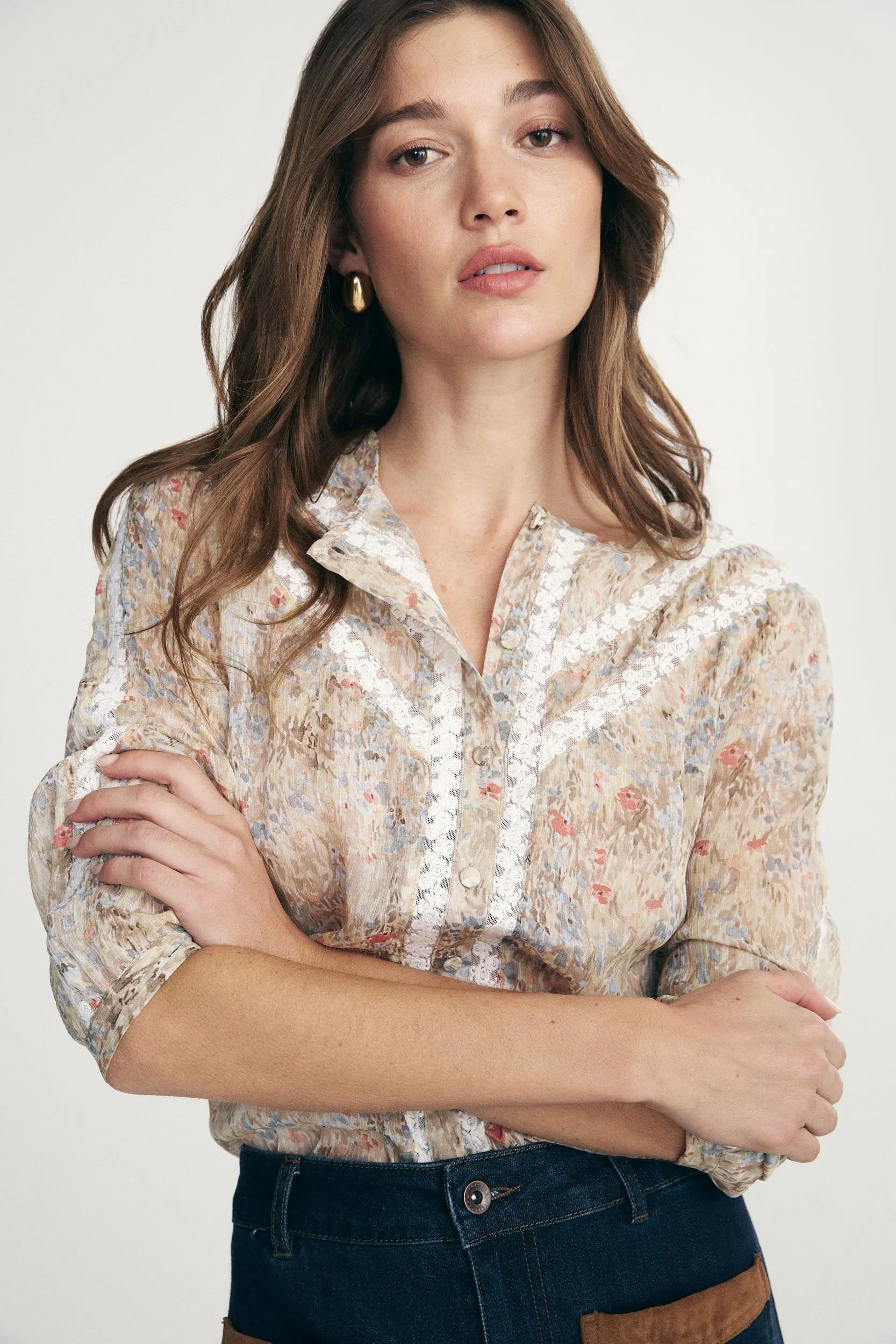 Blouse with lace details sold by Tristan Style