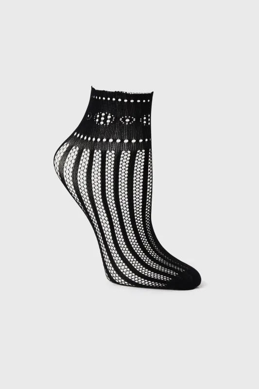 Fishnet socks with stripes sold by Tristan Style