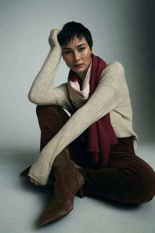 Multi gradient print scarf sold by Tristan Style