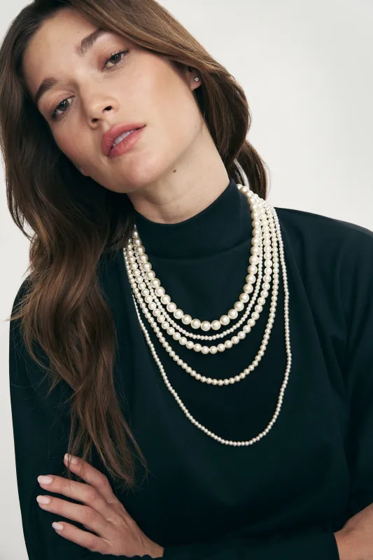 Multi-strand pearl necklace sold by Tristan Style