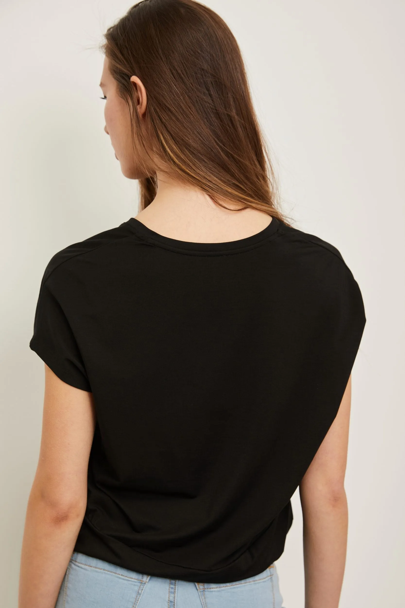 V neck top with twist sold by Tristan Style product image thumbnail 4