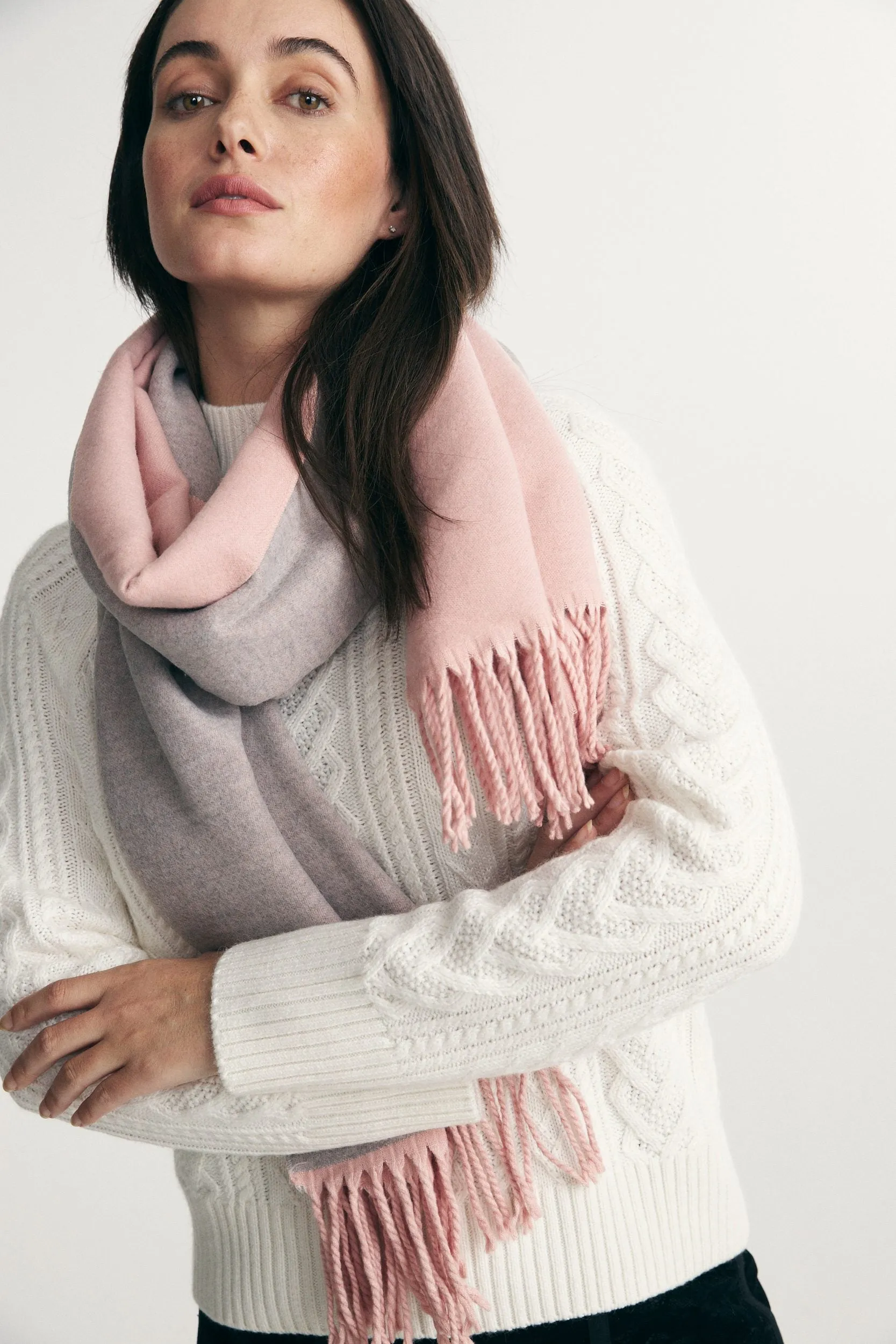 Scarf with tassels sold by Tristan Style