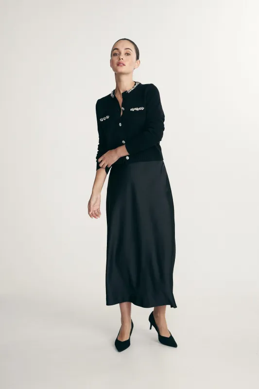 Long satin skirt sold by Tristan Style