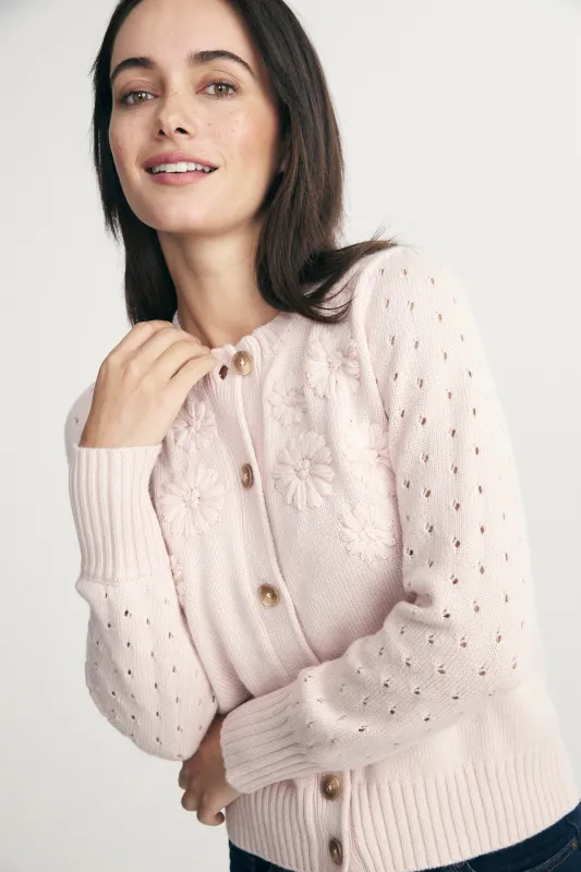 Embroidered knit cardigan sold by Tristan Style