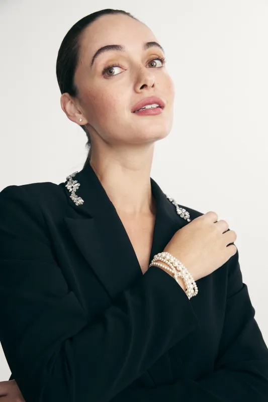 Multi row pearl bracelet sold by Tristan Style