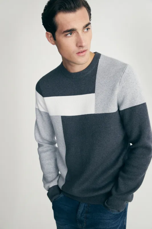 Color-block sweater sold by Tristan Style