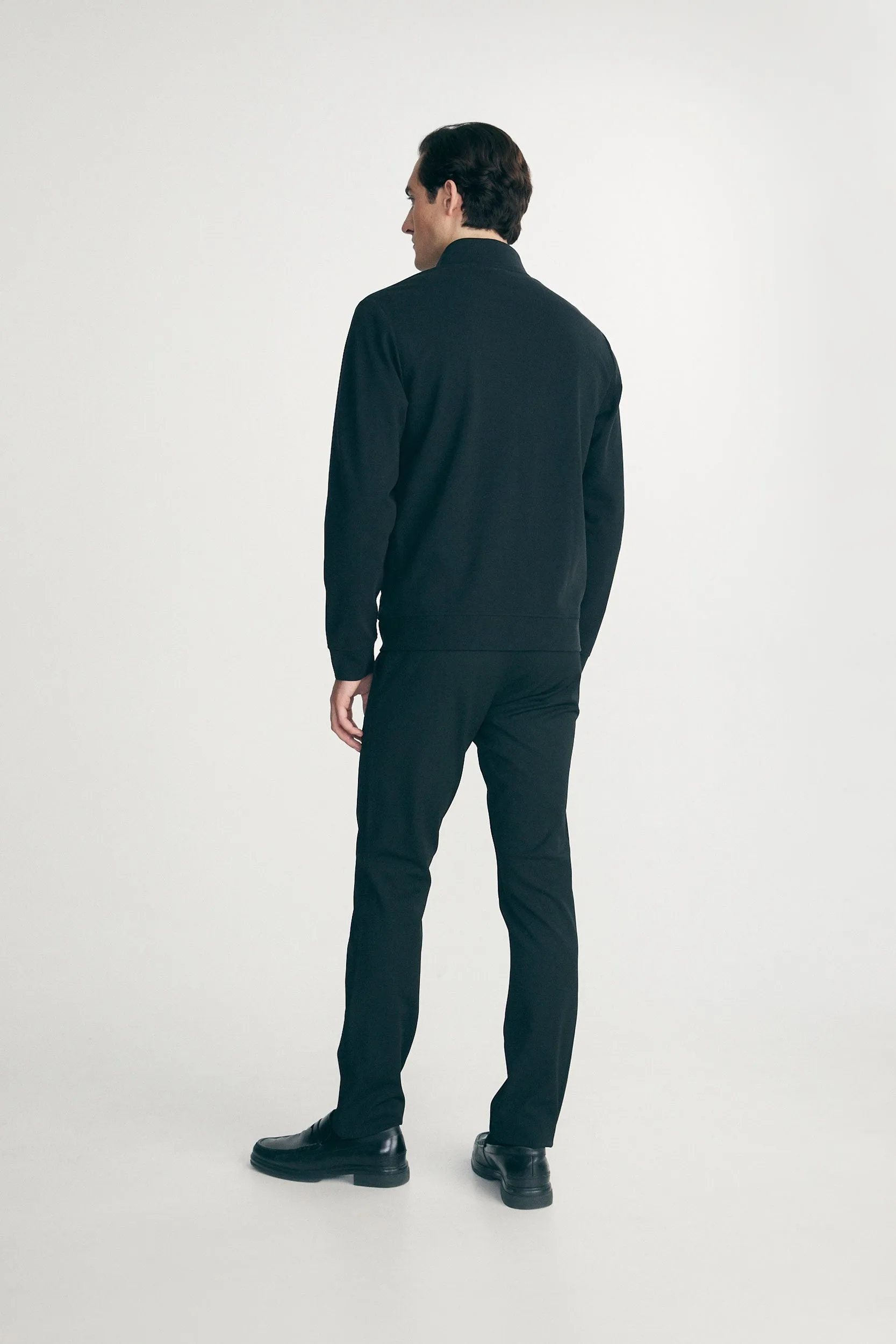 Mock neck zip-up cardigan sold by Tristan Style product image thumbnail 2