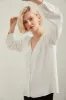 Front & back blouse with puffy sleeves sold by Tristan Style